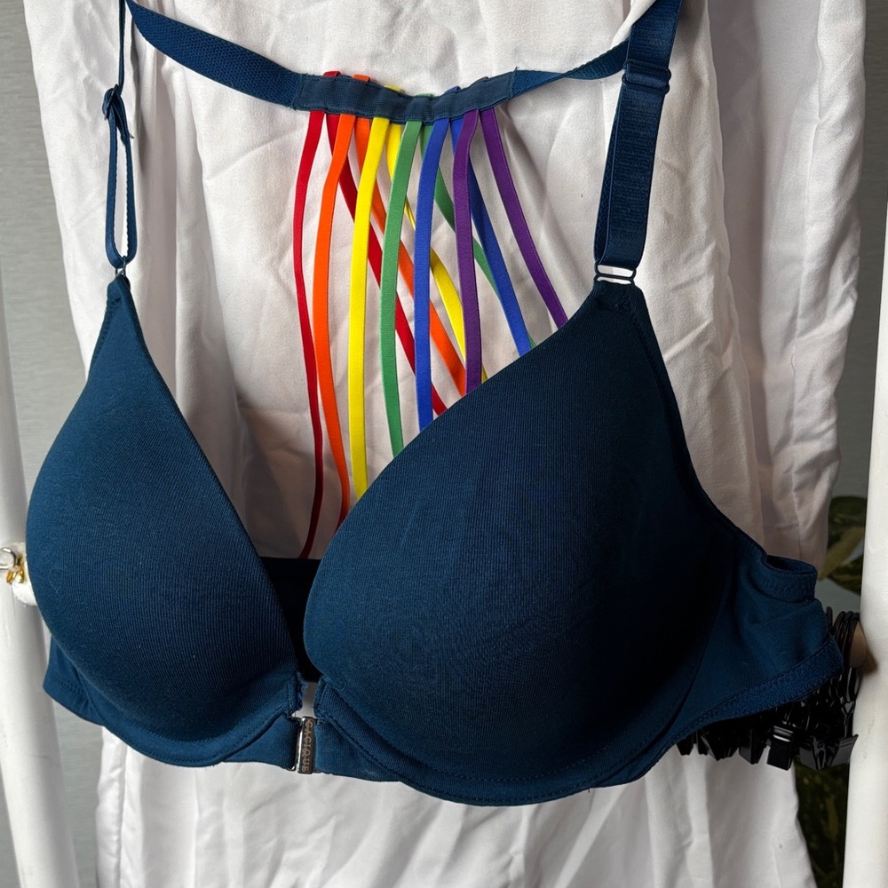 Cacique Boost Plunge rainbow racerback 38D